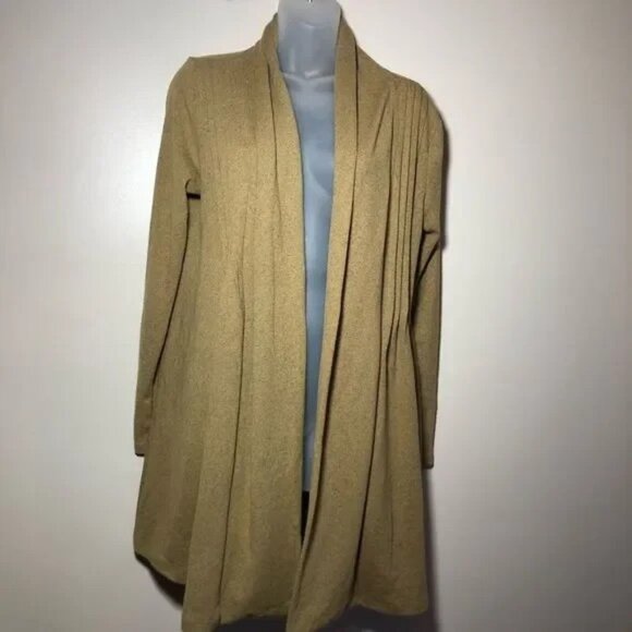 ESSENTIALS BY MILANO WOMEN'S EARTH GREEN OPEN FRONT CARDIGAN SWEATER SIZE MEDIUM - Picture 2 of 6